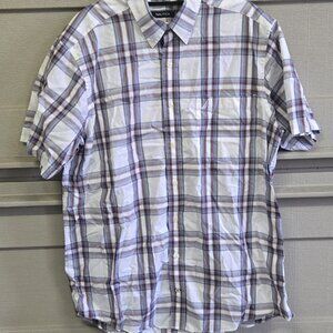 Nautica Men's Plaid Short Sleeve Button Down Shirt Size XLT